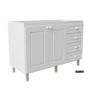 Bajo Mesada 2 Puertas - 3 Cajones 120 BMBR