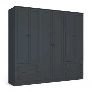 Ropero 6 Puertas Linea Americana Grafito 120532