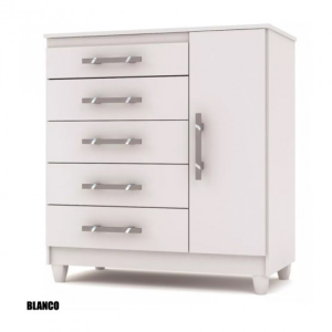 Comoda Cajonera con Puerta Flex Line Blanco