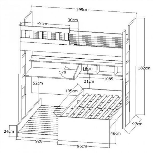 Tricama con Escritorio - U2316819 - Imagen 5