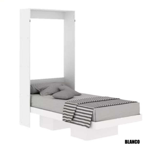Cama Rebatible de Pared 1 Plaza 8015 Blanco