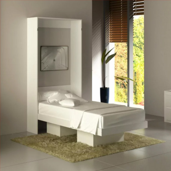 Cama Rebatible de Pared 1 Plaza 8015 Blanco - Imagen 5