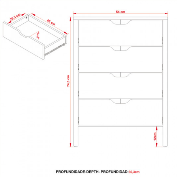 Comoda Cajonera Minimalista - 2000 - Imagen 6