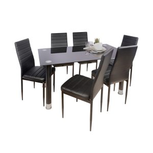 Juego de Comedor Mesa De Vidrio 6 Sillas Avatar