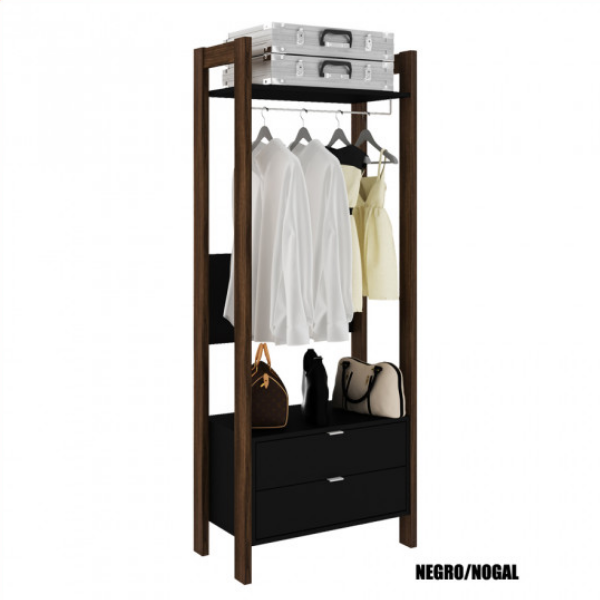 Repisa Abierta Cajones – Negro Nogal AZ1029