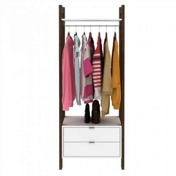 Repisa Abierta Cajones – Blanco Nogal - Imagen 3