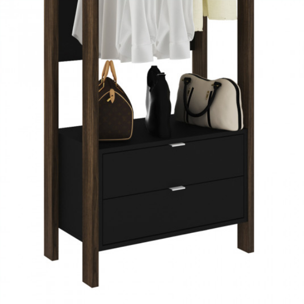 Repisa Abierta Cajones – Negro Nogal AZ1029 - Imagen 3