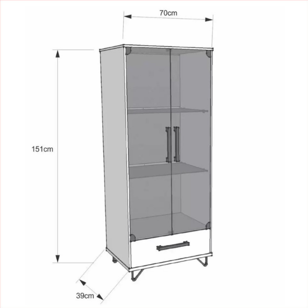 Cristalero Aparador – 4045 Perola Nature - Imagen 3