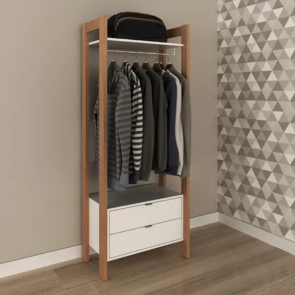 Repisa Abierta Cajones - Blanco Almendra - Imagen 2