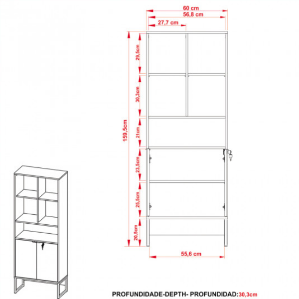 Biblioteca 2 Puertas - 4155 - Imagen 7
