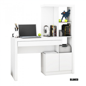 Escritorio con Biblioteca - 4143 - Blanco