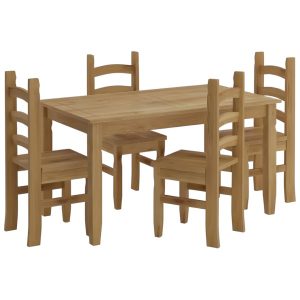 Juego de Comedor 4 Sillas Natural Corona 1299