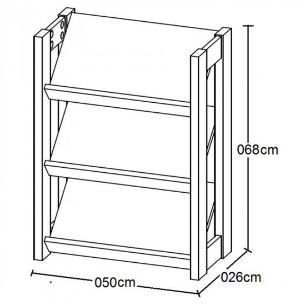 Zapatera Repisa Baja - 1035 Blanco Nogal - Imagen 4