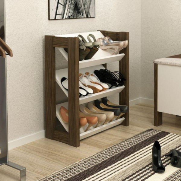 Zapatera Repisa Baja - 1035 Blanco Nogal - Imagen 3