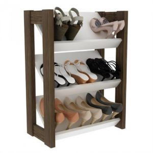 Zapatera Repisa Baja - 1035 Blanco Nogal