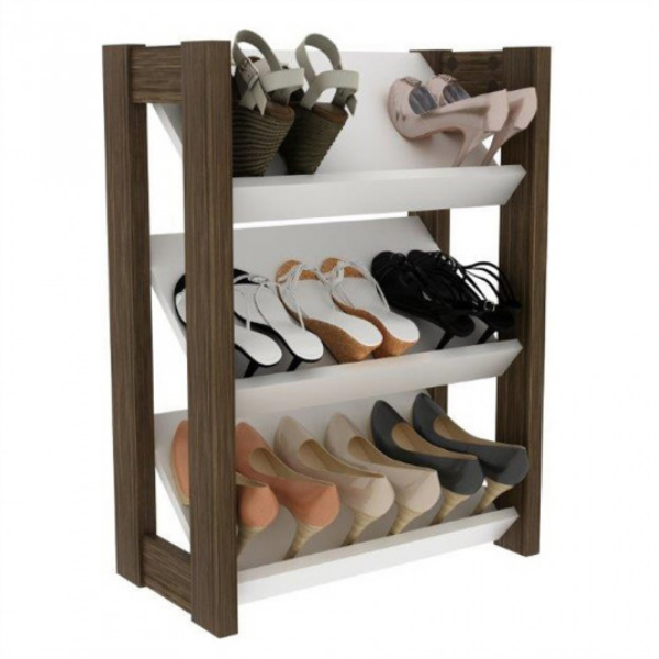 Zapatera Repisa Baja - 1035 Blanco Nogal