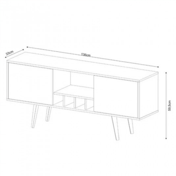 Rack Vintage con Botellero 1461 Rustico - Imagen 2