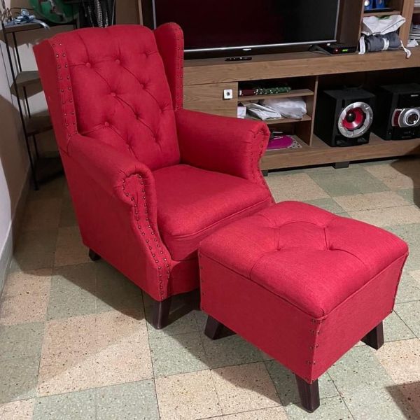 Butaca Bergere Capitone Repele Liquidos - Imagen 9