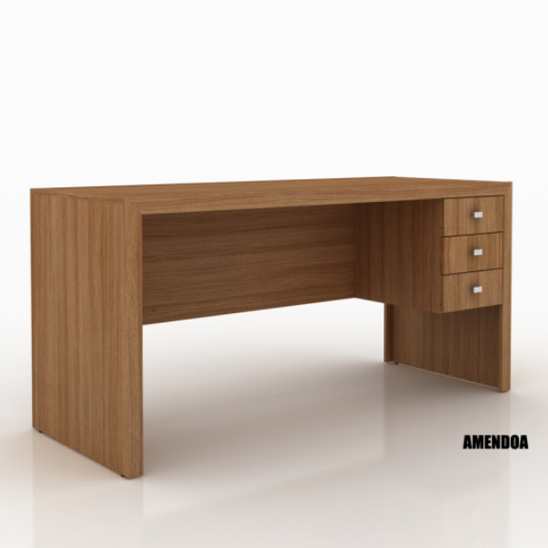 Escritorio 3 Cajones 4113 Amendoa