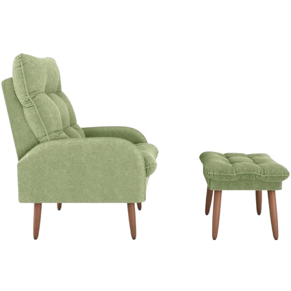 Poltrona + Puff Nantes Verde - Imagen 3