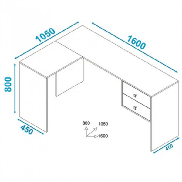 Escritorio Esquinero 68 - Castaño - Imagen 4