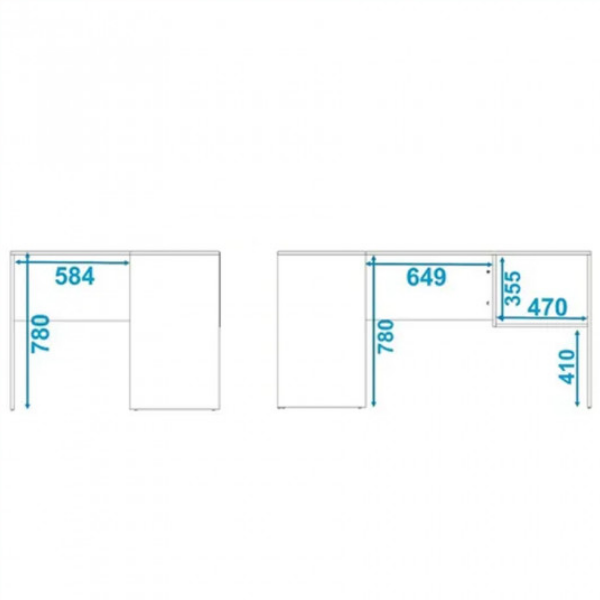 Escritorio Esquinero 68 - Castaño - Imagen 3