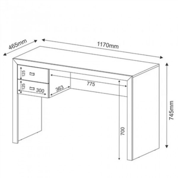 Escritorio 2 Cajones - 4123 - Imagen 7