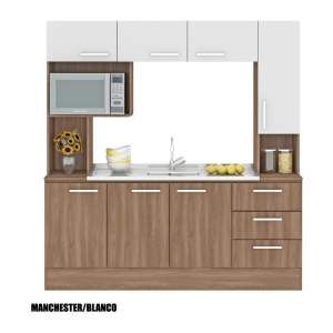 Cocina Compacta Rafaela CC55 Manchester/Blanco