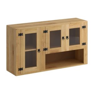 Aereo 3 Puertas con Vidrio 1.20cm MEX021 Natural