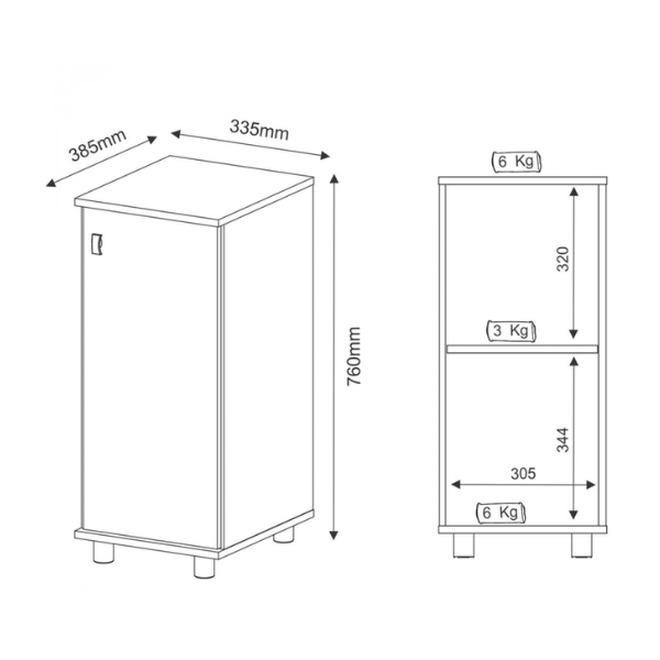 Multiuso Compacto 1 Puerta -3306 - Imagen 3
