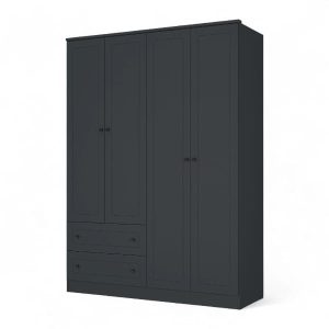 Ropero 4 Puertas Linea Americana Grafito 120632