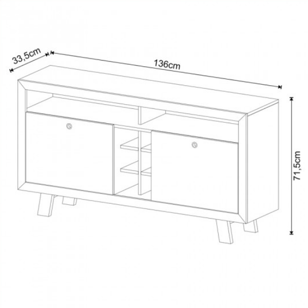 Rack Aparador Botellero 1460 Blanco - Imagen 4