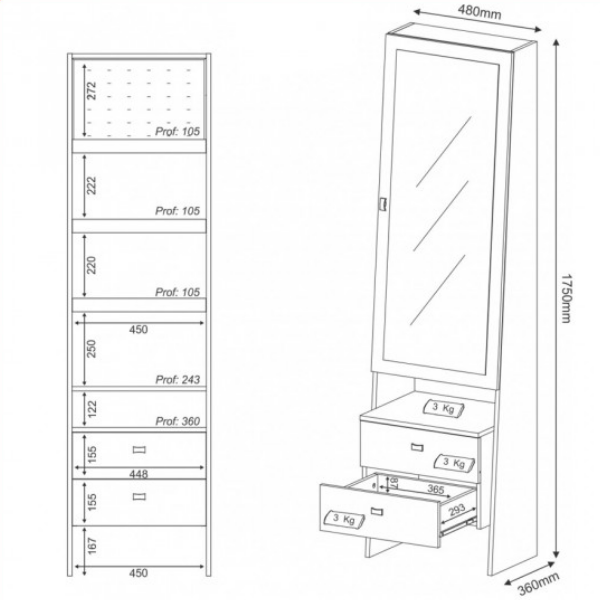 Espejo de Pie Joyero - 2008 - Imagen 4