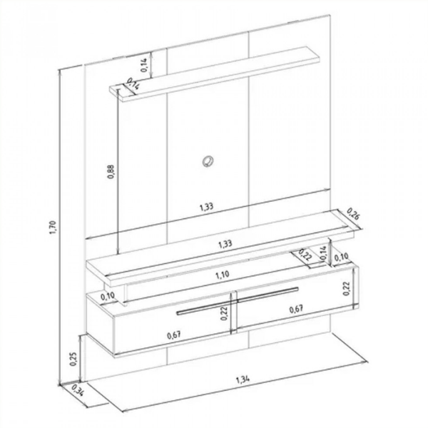Panel TV Hasta 60' - Caju - Imagen 6