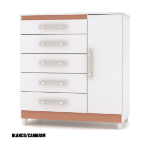 Comoda Cajonera con Puerta Flex Line Blanco Camarim