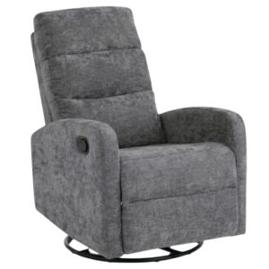Poltrona Reclinable Giratoria Mecedora Rocking - Gris