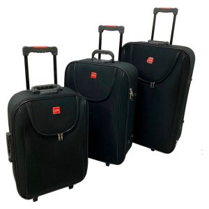 Set 3 Valijas de Tela 2 Ruedas