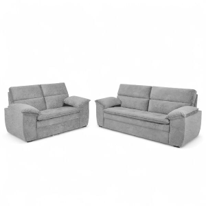 Juego De Living Ferrari 3+2 Cuerpos Gris