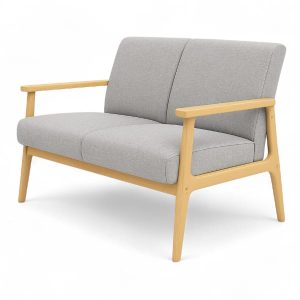 Sofa Minimalista 2 Cuerpos Gris