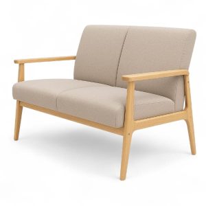 Sofa Minimalista 2 Cuerpos Beige