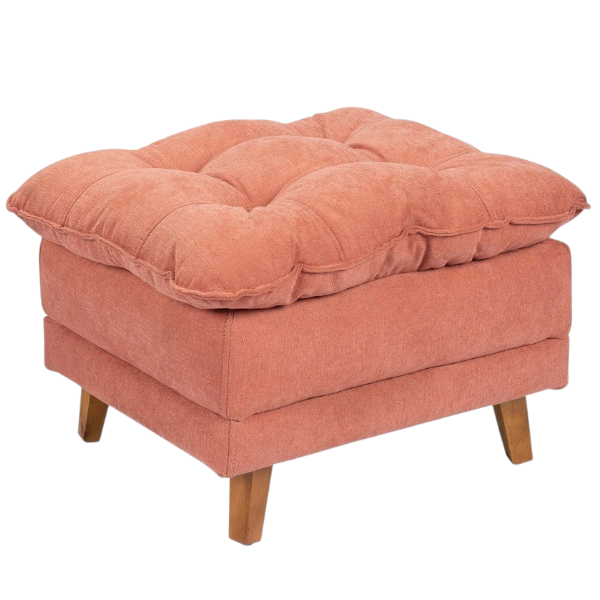 Poltrona Reclinable con Puff Montreal Terracota - Imagen 5