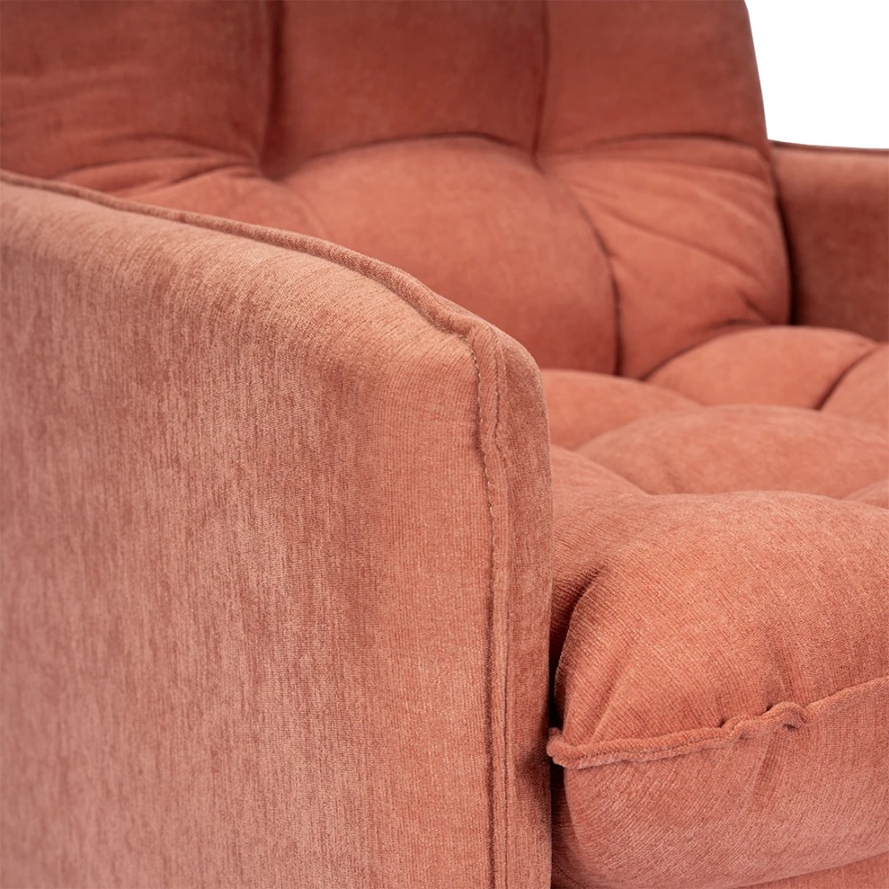 Poltrona Reclinable con Puff Montreal Terracota - Imagen 4