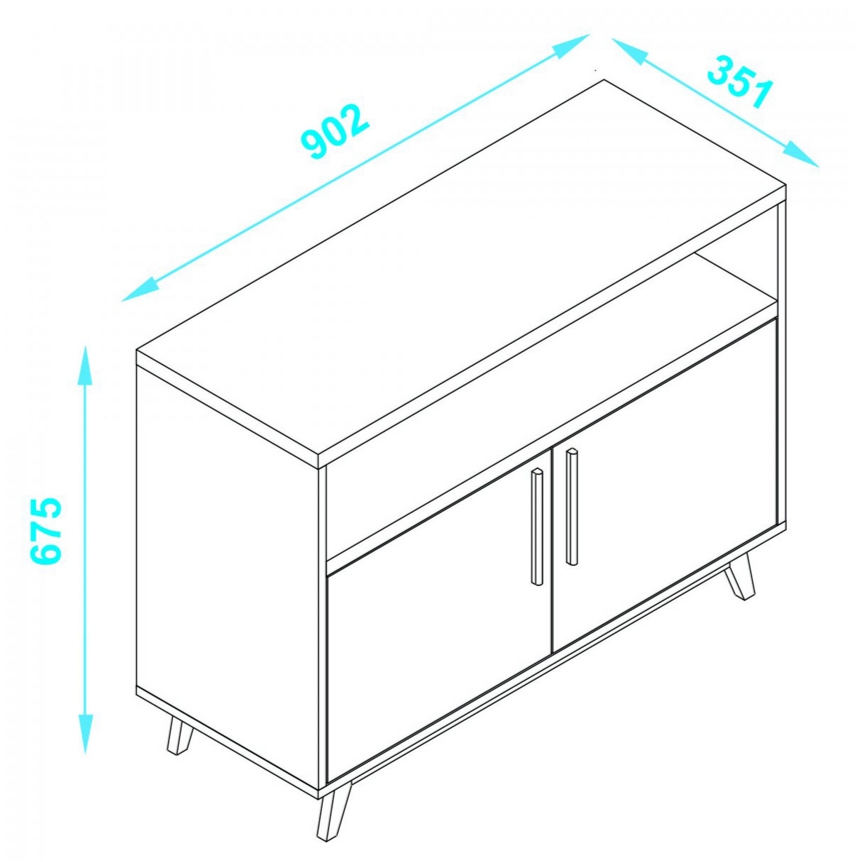 Aparador Multiuso H02 Negro - Imagen 2