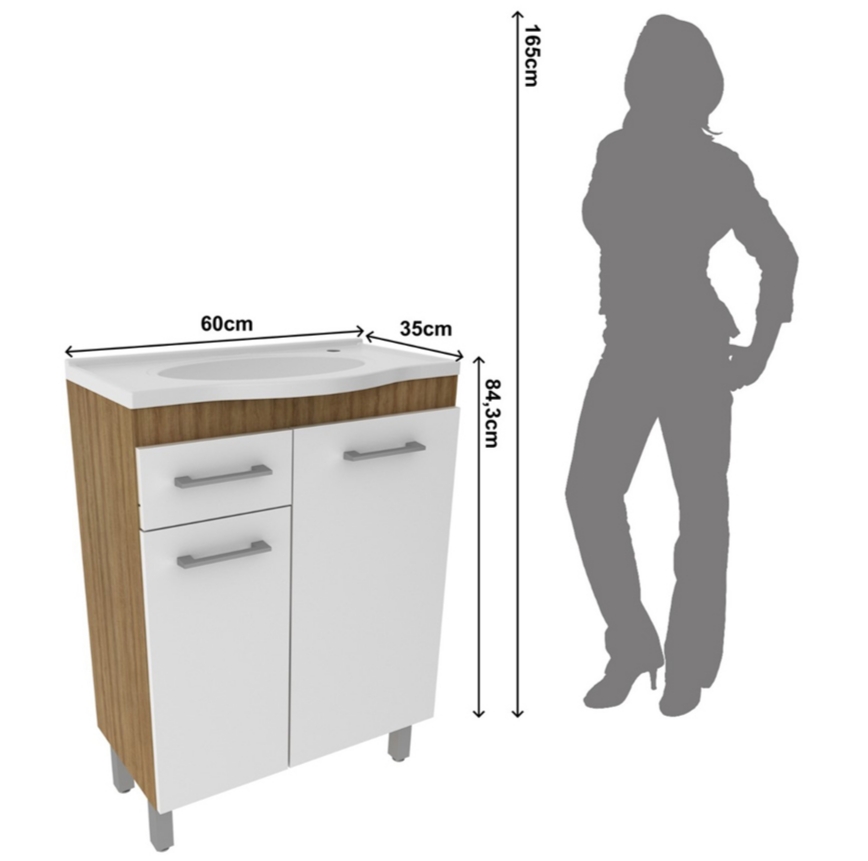 Armario De Baño Con Mesada BN3649 - Imagen 3