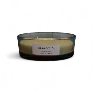 Vela En Frasco De Vidrio Cotton Ovalada