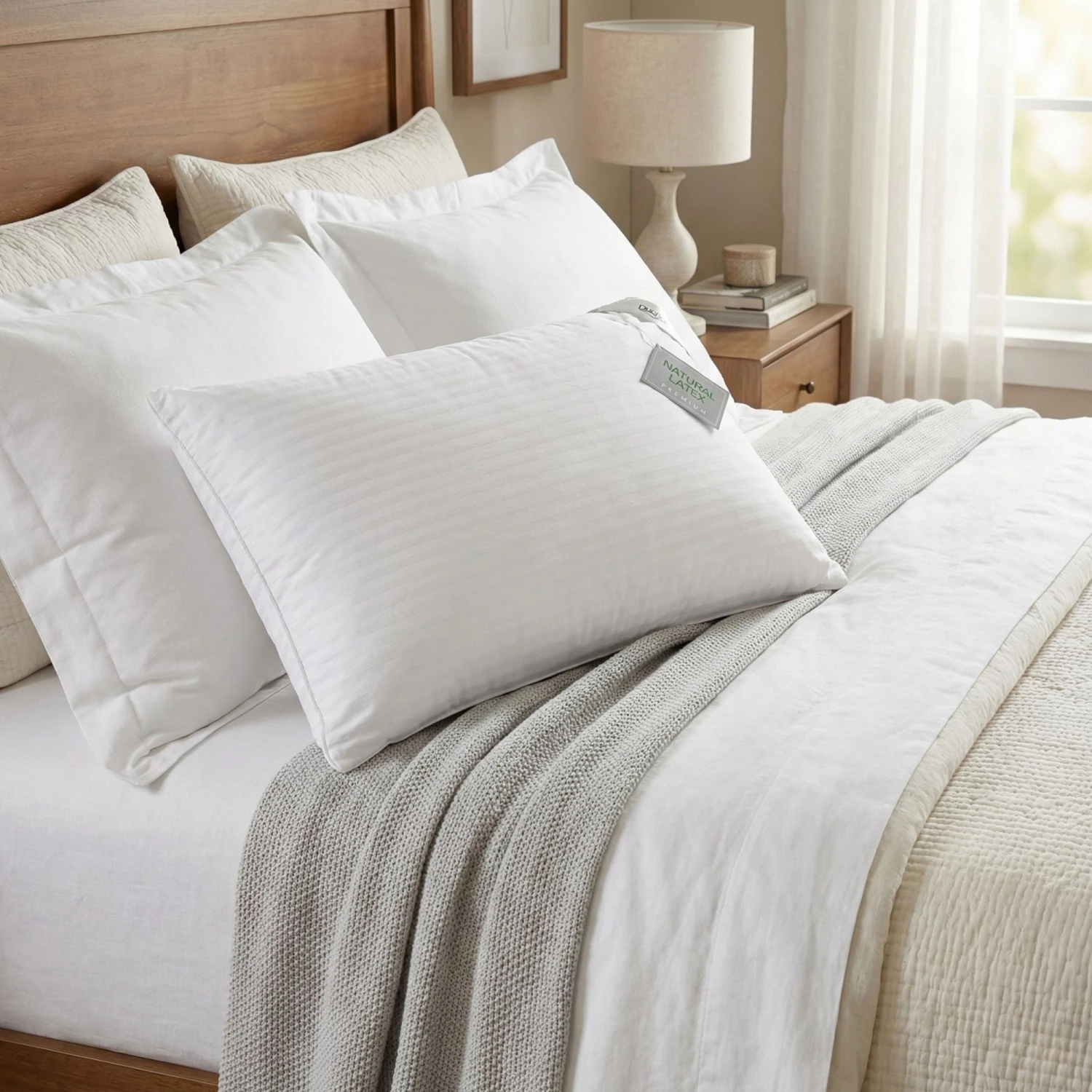 Almohada Natural Alto Premium Duoflex - Latex Ln1125 Premium Blanco - Imagen 5