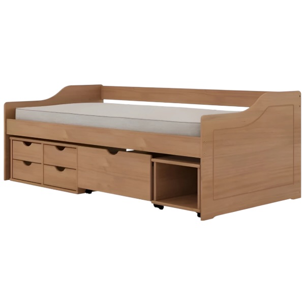 Cama Floro Con Cajones 90x190 Amendoa 337 Linea Funcional