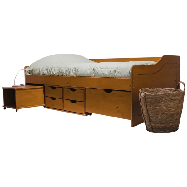 Cama Floro Con Cajones 90x190 Amendoa 337 Linea Funcional - Imagen 3