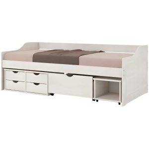 Cama Floro Con Cajones 90x190 Blanco 338 Linea Funcional