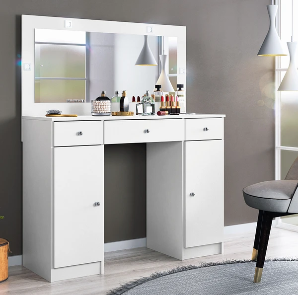 Tocador Con Espejo Luz Para Maquillaje Carisma - Imagen 2